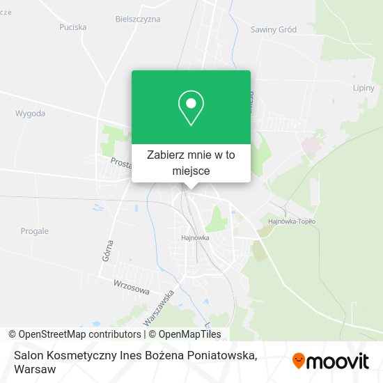 Mapa Salon Kosmetyczny Ines Bożena Poniatowska