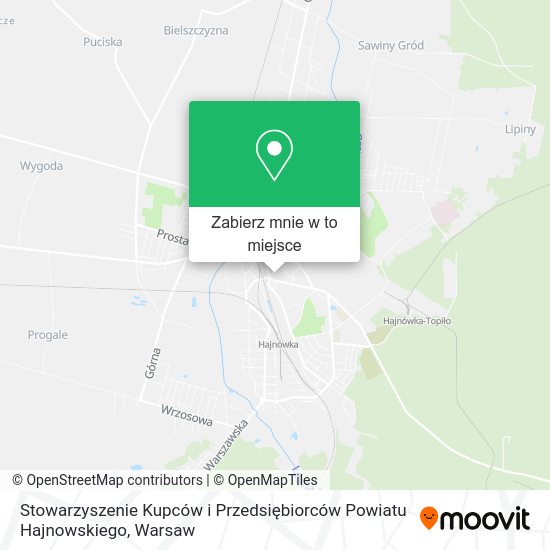 Mapa Stowarzyszenie Kupców i Przedsiębiorców Powiatu Hajnowskiego