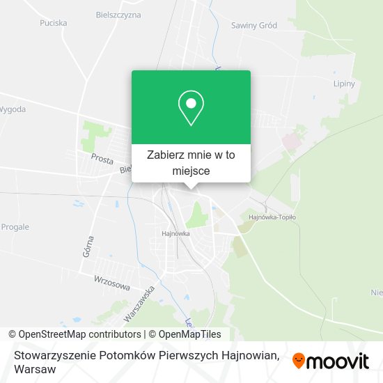 Mapa Stowarzyszenie Potomków Pierwszych Hajnowian