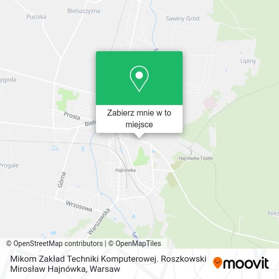 Mapa Mikom Zakład Techniki Komputerowej. Roszkowski Mirosław Hajnówka