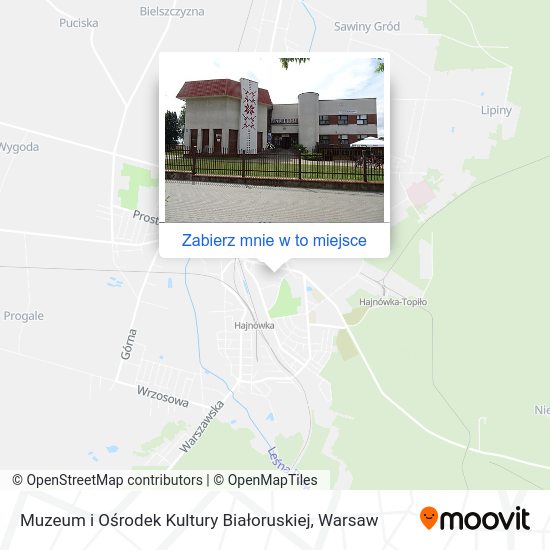 Mapa Muzeum i Ośrodek Kultury Białoruskiej