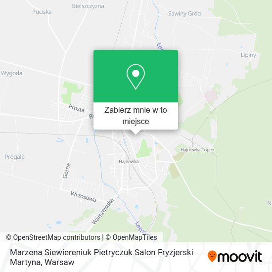 Mapa Marzena Siewiereniuk Pietryczuk Salon Fryzjerski Martyna