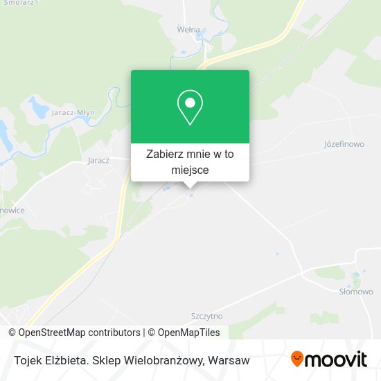 Mapa Tojek Elżbieta. Sklep Wielobranżowy