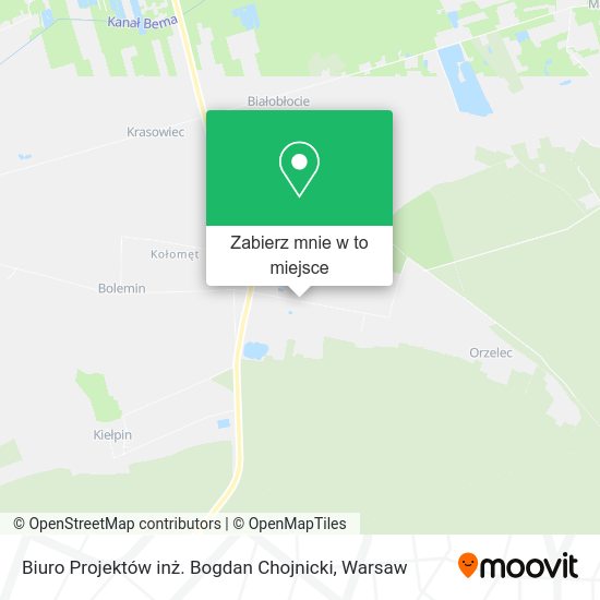 Mapa Biuro Projektów inż. Bogdan Chojnicki