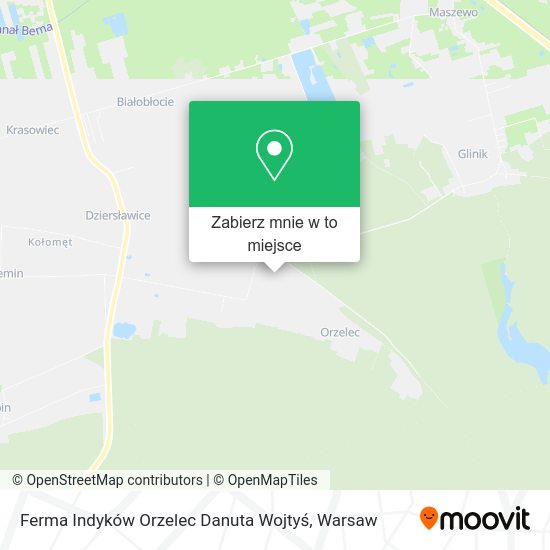 Mapa Ferma Indyków Orzelec Danuta Wojtyś