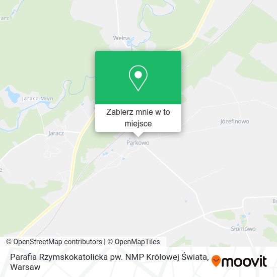 Mapa Parafia Rzymskokatolicka pw. NMP Królowej Świata