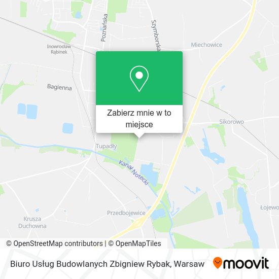 Mapa Biuro Usług Budowlanych Zbigniew Rybak