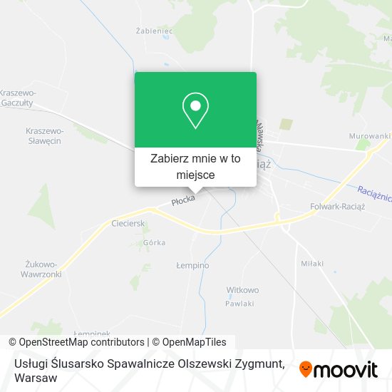 Mapa Usługi Ślusarsko Spawalnicze Olszewski Zygmunt