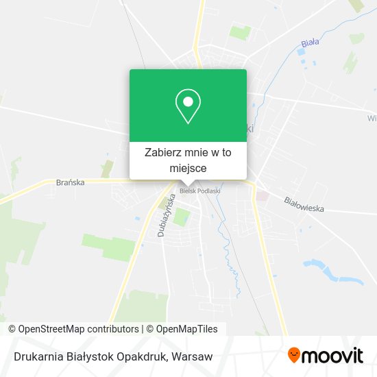 Mapa Drukarnia Białystok Opakdruk