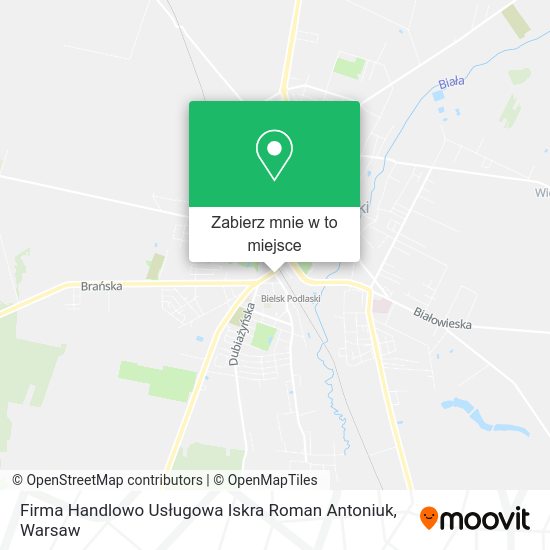 Mapa Firma Handlowo Usługowa Iskra Roman Antoniuk