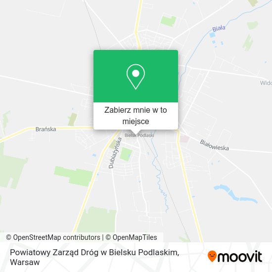 Mapa Powiatowy Zarząd Dróg w Bielsku Podlaskim