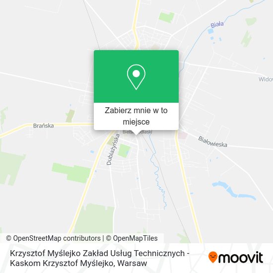 Mapa Krzysztof Myślejko Zakład Usług Technicznych - Kaskom Krzysztof Myślejko