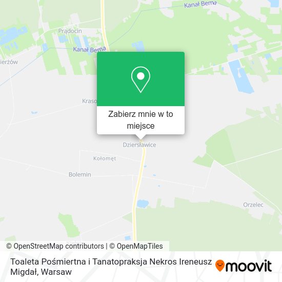 Mapa Toaleta Pośmiertna i Tanatopraksja Nekros Ireneusz Migdał