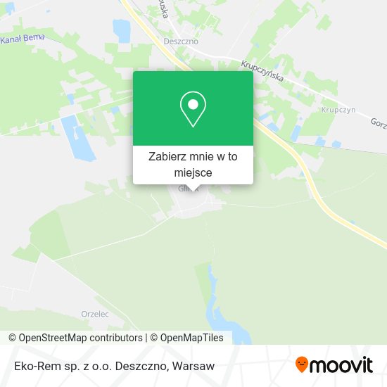 Mapa Eko-Rem sp. z o.o. Deszczno