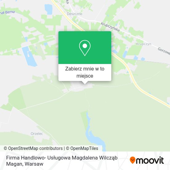 Mapa Firma Handlowo- Usługowa Magdalena Wilcząb Magan