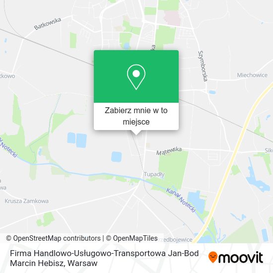 Mapa Firma Handlowo-Usługowo-Transportowa Jan-Bod Marcin Hebisz