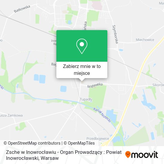 Mapa Zsche w Inowrocławiu - Organ Prowadzący : Powiat Inowrocławski