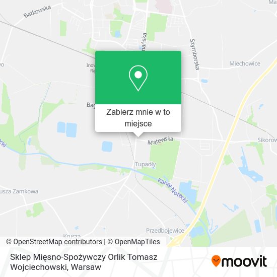 Mapa Sklep Mięsno-Spożywczy Orlik Tomasz Wojciechowski