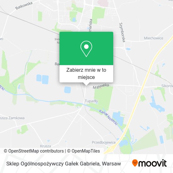 Mapa Sklep Ogólnospożywczy Gałek Gabriela