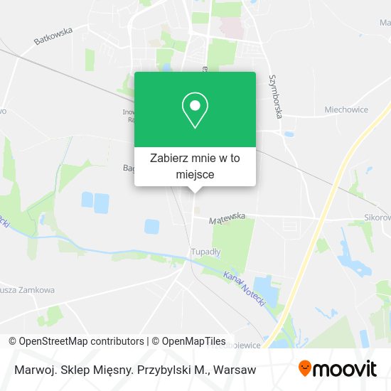 Mapa Marwoj. Sklep Mięsny. Przybylski M.