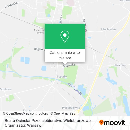 Mapa Beata Osińska Przedsiębiorstwo Wielobranżowe Organizator