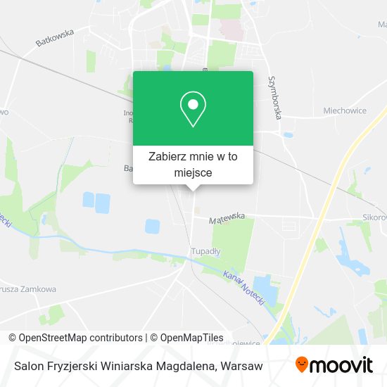 Mapa Salon Fryzjerski Winiarska Magdalena