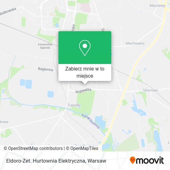 Mapa Eldoro-Zet. Hurtownia Elektryczna