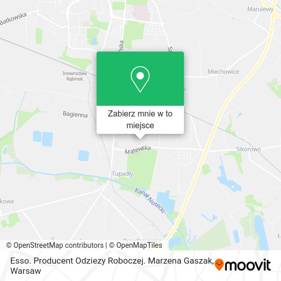 Mapa Esso. Producent Odziezy Roboczej. Marzena Gaszak