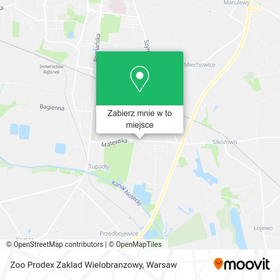 Mapa Zoo Prodex Zaklad Wielobranzowy