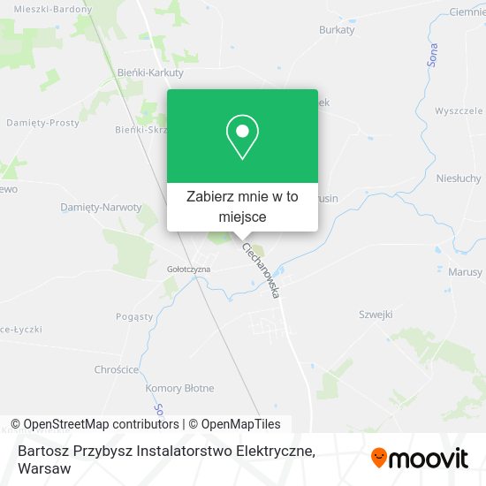 Mapa Bartosz Przybysz Instalatorstwo Elektryczne