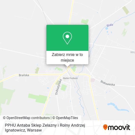 Mapa PPHU Antaba Sklep Zelazny i Rolny Andrzej Ignatowicz