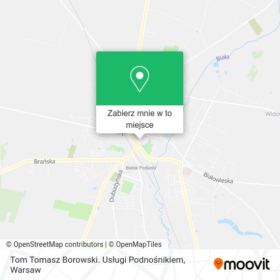 Mapa Tom Tomasz Borowski. Usługi Podnośnikiem