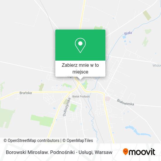 Mapa Borowski Mirosław. Podnośniki - Usługi