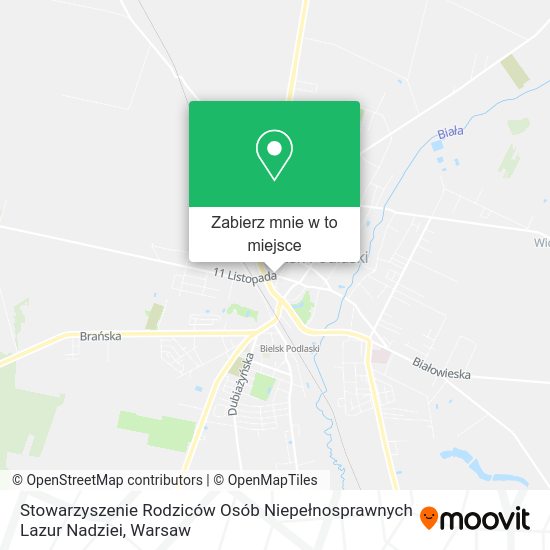 Mapa Stowarzyszenie Rodziców Osób Niepełnosprawnych Lazur Nadziei