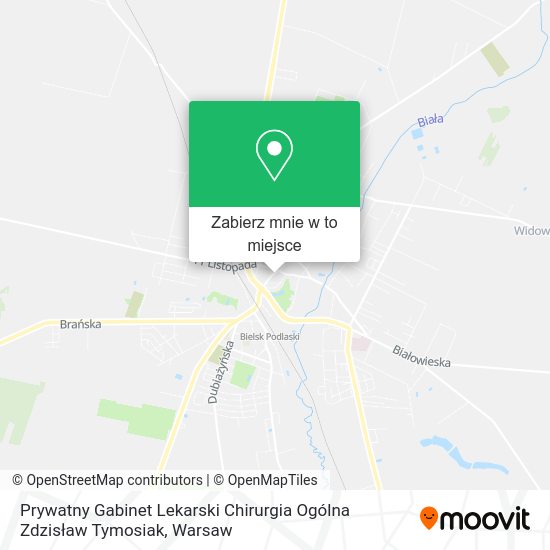 Mapa Prywatny Gabinet Lekarski Chirurgia Ogólna Zdzisław Tymosiak