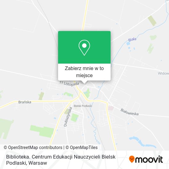 Mapa Biblioteka. Centrum Edukacji Nauczycieli Bielsk Podlaski