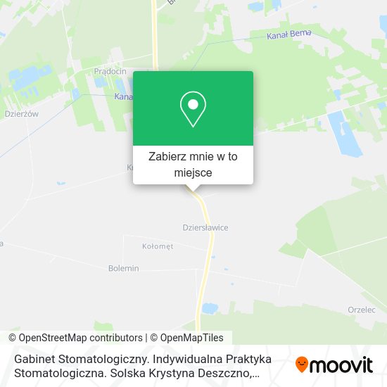 Mapa Gabinet Stomatologiczny. Indywidualna Praktyka Stomatologiczna. Solska Krystyna Deszczno