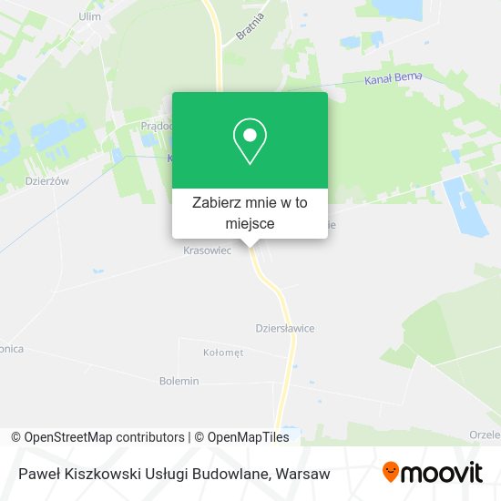 Mapa Paweł Kiszkowski Usługi Budowlane