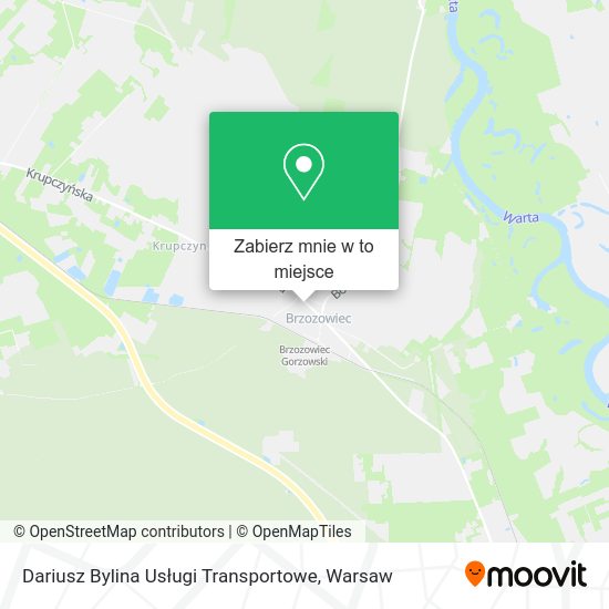 Mapa Dariusz Bylina Usługi Transportowe