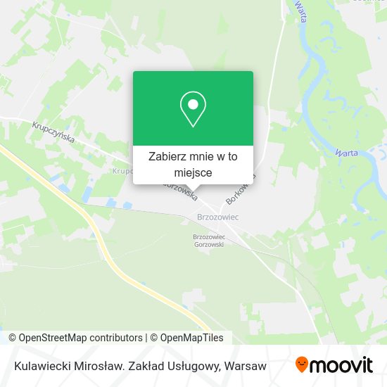 Mapa Kulawiecki Mirosław. Zakład Usługowy