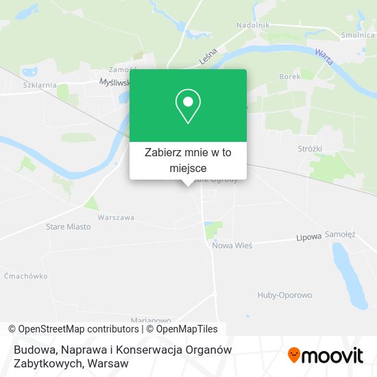 Mapa Budowa, Naprawa i Konserwacja Organów Zabytkowych