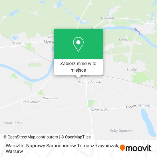 Mapa Warsztat Naprawy Samochodów Tomasz Ławniczak