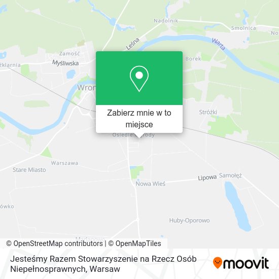 Mapa Jesteśmy Razem Stowarzyszenie na Rzecz Osób Niepełnosprawnych