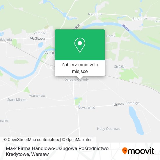 Mapa Ma-k Firma Handlowo-Usługowa Pośrednictwo Kredytowe