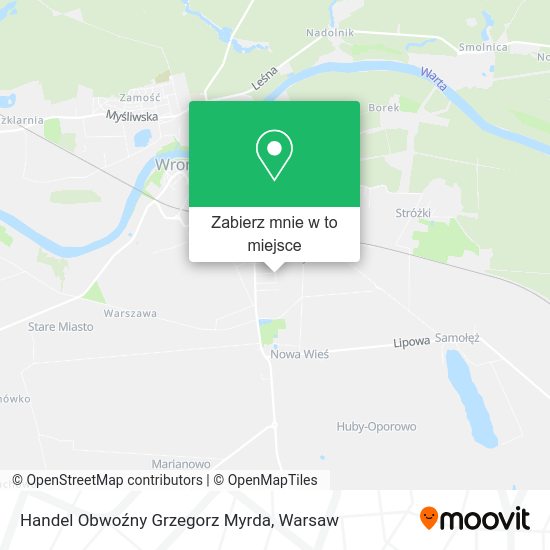 Mapa Handel Obwoźny Grzegorz Myrda