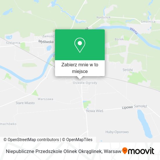 Mapa Niepubliczne Przedszkole Olinek Okrąglinek