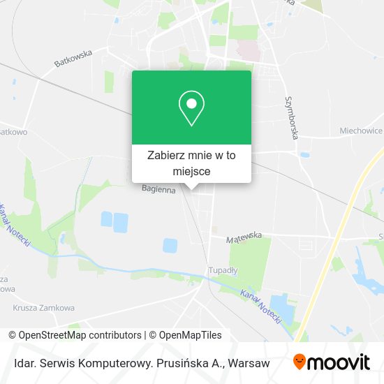 Mapa Idar. Serwis Komputerowy. Prusińska A.