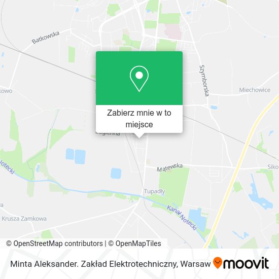 Mapa Minta Aleksander. Zakład Elektrotechniczny