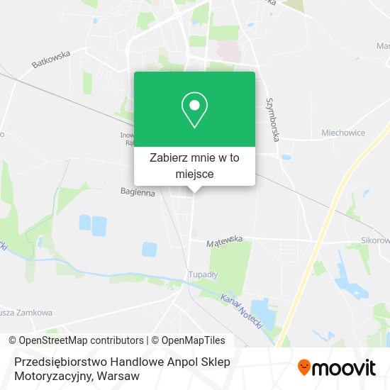 Mapa Przedsiębiorstwo Handlowe Anpol Sklep Motoryzacyjny