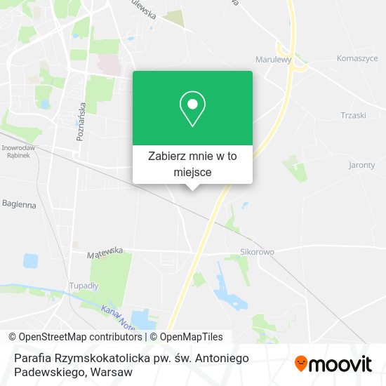 Mapa Parafia Rzymskokatolicka pw. św. Antoniego Padewskiego